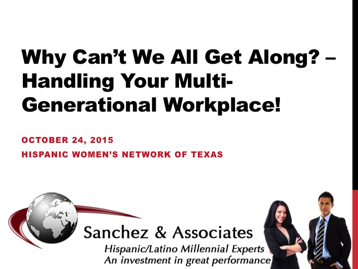 Multi-Generational Workplace Talk – Oct. 24 at the HWNT